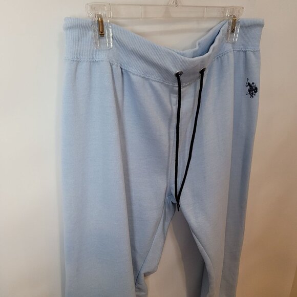 U.S. Polo Assn. Light Blue Jogger Sweatpants 1X Cotton/Polyester Blend Elastic W - Picture 7 of 9